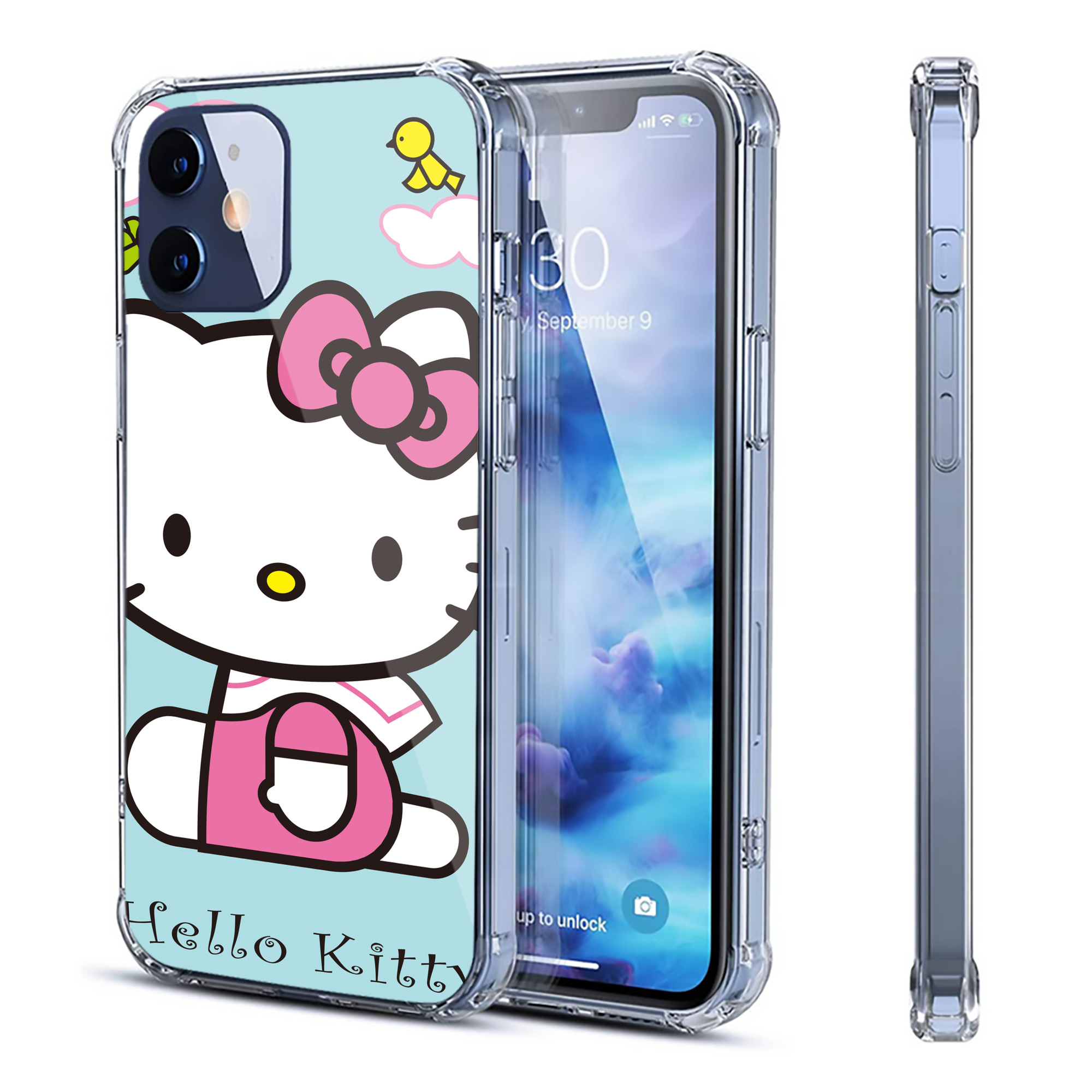 （画像用） Hello Kitty ハローキティ 【iPhone 12シリーズ対応】透明スマホケース（クリアソフトケース）